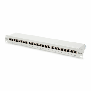 Digitus | Patch Panel | DN-91624S | Category: CAT 6; Ports: 24 x RJ45; Retention strength: 7.7 kg; Insertion force: 30N max | 48.2 x 4.4 x 10.9 cm | White - Image 2