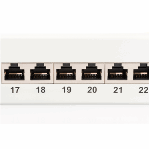 Digitus | Patch Panel | DN-91624S | Category: CAT 6; Ports: 24 x RJ45; Retention strength: 7.7 kg; Insertion force: 30N max | 48.2 x 4.4 x 10.9 cm | White - Image 4