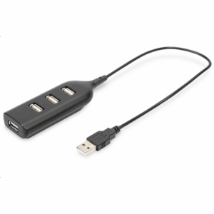 Digitus | USB 2.0 Hub, 4-Port, Bus Powered 4 X USB A/F AT Connected Cable | AB-50001-1 | USB 2.0 Hub - Image 2