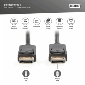 Digitus DisplayPort Connection Cable | DB-340100-030-S | 3 m - Image 4