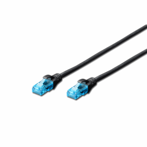 CAT 5e U-UTP | Patch cord | PVC AWG 26/7 | Boots with kink protection, strain relief and latch protection | Black | 3 m | Modular RJ45 (8/8) plug - Image 2
