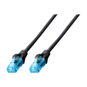 CAT 5e U-UTP | Patch cord | PVC AWG 26/7 | Boots with kink protection, strain relief and latch protection | Black | 3 m | Modular RJ45 (8/8) plug - Image 3