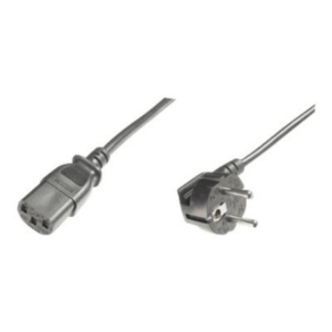 Digitus | Power Cord Cable | Power Cord, Schuko (CEE 7/7 ) 90ø angled - C13 M/F, H05VV-F3G 0.75qmm | Black - Image 3