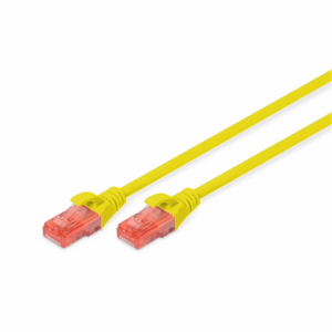 CAT 6 U-UTP | Patch cord | PVC AWG 26/7 | Yellow | 2 m | Modular RJ45 (8/8) plug - Image 2