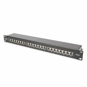 CAT 6A | Patch Panel | RJ45, 8P8C | Suitable for 483 mm (19") cabinet mounting; Transmission properties: Category 6A, Class EA; Area of application: Up to 500 MHz, 10GBase-T; Size:482.6 x 44 x 109mm | RJ45 shielding (Tinned bronze) - Image 2
