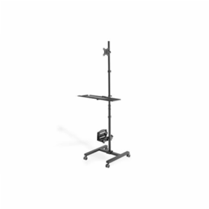 Digitus | Mobile workstation with individual height adjustment | DA-90374 | Monitor Mount, PC Holder | 17-32 " | Black - Image 2