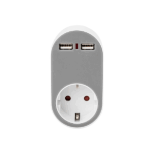 Digitus Universal USB Plug-in Charger with 2 x USB-A Sockets and Integrated Socket | DA-70617 - Image 9