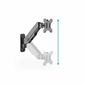 Digitus Wall mount | DA-90396 | Adjustable Height, Rotate, Tilt | 17-32 " | Maximum weight (capacity) 8 kg | Black - Image 4