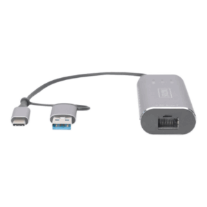 Digitus | USB Type-C Gigabit Ethernet Adapter 2.5G, USB-C + USB A (USB3.1/3.0) | DN-3028 | USB3.0/USB C 3.1 to 2.5G Ethernet Adapter - Image 3