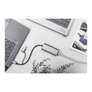 Digitus | USB Type-C Gigabit Ethernet Adapter 2.5G, USB-C + USB A (USB3.1/3.0) | DN-3028 | USB3.0/USB C 3.1 to 2.5G Ethernet Adapter - Image 7