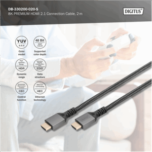 Digitus 8K HDMI Ultra High Speed Connection Cable | DB-330200-020-S | 2 m - Image 6
