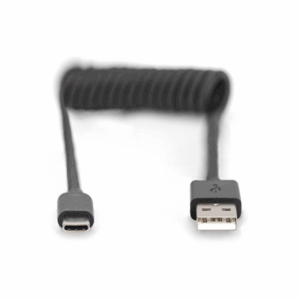 Digitus | USB 2.0 Type A to USB C Spiral Cable | AK-300430-006-S | USB-A to USB-C USB 2.0 Type A, plug | USB C, plug - Image 3