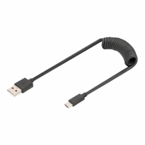 Digitus | USB 2.0 Type A to USB C Spiral Cable | AK-300430-006-S | USB-A to USB-C USB 2.0 Type A, plug | USB C, plug - Image 6