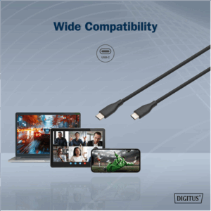 Digitus Silicone connection cable, 0.5 m | AK-300341-005-S | USB-C to USB-C - Image 3