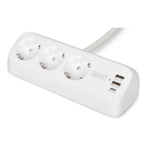 Digitus 3-way office socket strip with 2x USB-A and 1x USB-C connections | DA-70626 - Image 2