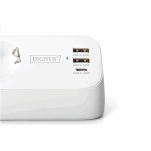 Digitus 3-way office socket strip with 2x USB-A and 1x USB-C connections | DA-70626 - Image 4
