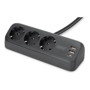 Digitus 3-way office socket strip with 2x USB-A and 1x USB-C connections | DA-70625 - Image 2