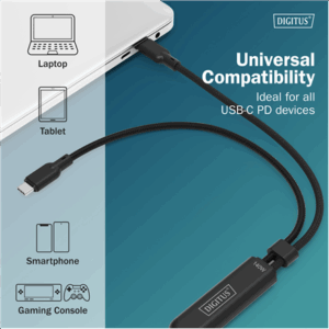 Digitus USB-C 2in1 charging cable, 140W | AK-300170-018-S - Image 8
