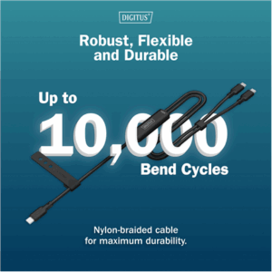 Digitus USB-C 2in1 charging cable, 140W | AK-300170-018-S - Image 9