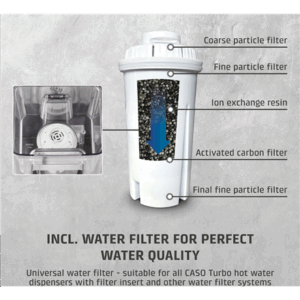 Caso Turbo Hot Water Dispenser | HW 616 | Water Dispenser | 2600 W | 2.5 L | Plastic/Stainless Steel | Black/Stainless Steel - Image 9