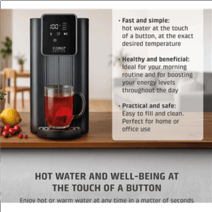 Caso Turbo Hot Water Dispenser | HW 616 | Water Dispenser | 2600 W | 2.5 L | Plastic/Stainless Steel | Black/Stainless Steel - Image 3