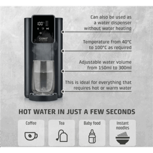 Caso Turbo Hot Water Dispenser | HW 616 | Water Dispenser | 2600 W | 2.5 L | Plastic/Stainless Steel | Black/Stainless Steel - Image 4