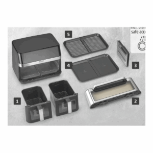 Caso Air Fryer | DuoChef | Power 2200 W | Capacity 14 L | Black - Image 7