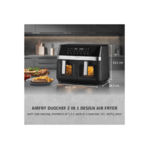 Caso Air Fryer | DuoChef | Power 2200 W | Capacity 14 L | Black - Image 8