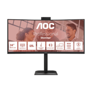 AOC | CU34E4CW | 34 " | VA | UWQHD | 120 Hz | 4 ms | 3440 x 1440 pixels | 350 cd/m² | HDMI ports quantity 2 | Black - Image 23