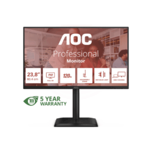AOC | 24E4CV | 23.8 " | IPS | FHD | 16:9 | 120 Hz | 4 ms | 1920 x 1080 pixels | 300 cd/m² | Black - Image 4