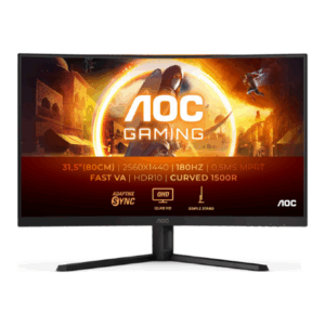 AOC | CQ32G4VE | 31.5 " | VA | QHD | 16:9 | 180 Hz | 1 ms | 2560 x 1440 pixels | 300 cd/m² | HDMI ports quantity 2 - Image 2