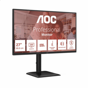 LCD Monitor|AOC|27 "|2560 x 1440 pixels|Quad HD|Native aspect ratio 16:9|LED|Flat|Q27E4CV - Image 2