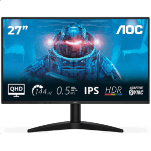 AOC | Q27B36X | 27 " | IPS | QHD | 16:9 | 144 Hz | 4 ms | 2560 x 1440 pixels | 300 cd/m² | HDMI ports quantity 1 | Black - Image 3