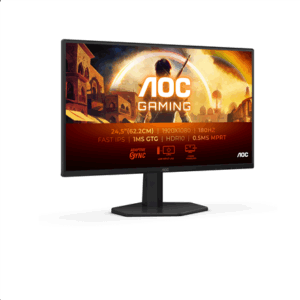 AOC | 25G42E | 25 " | IPS | FHD | 16:9 | 180 Hz | 1 ms | 1920 x 1080 pixels | 300 cd/m² | HDMI ports quantity 1 | Black - Image 5