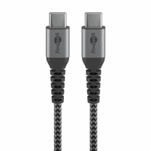 Goobay | USB-C to USB-C Textile Cable with Metal Plugs | 49302 | USB-C to USB-C USB-C male | USB-C male - Image 2
