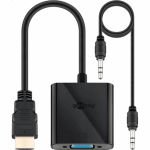 Goobay | HDMI/VGA adapter, nickel plated | 68793 | Black | HDMI male (type A) | VGA female (15-pin) - Image 5