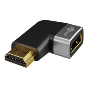 Goobay HDMI Angled Adapter 270° Horizontal, 8K @ 60 Hz, Gold-Plated, Black/Silver | 72012 - Image 2