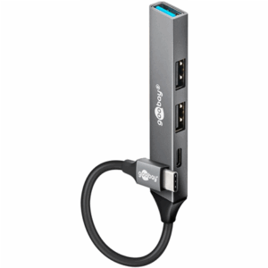 Goobay Slim 4-Port USB Hub, USB-C to USB-C/USB-A, 5 Gbit/s | 74459 - Image 2