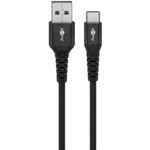 Goobay USB-C to USB-A Supersoft Textile Cable with Metal Plugs | 74526 | USB-C to USB-A - Image 3