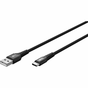 Goobay USB-C to USB-A Supersoft Textile Cable with Metal Plugs | 74526 | USB-C to USB-A - Image 4