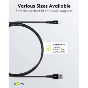 Goobay USB-C to USB-A Supersoft Textile Cable with Metal Plugs | 74526 | USB-C to USB-A - Image 8