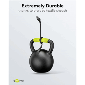 Goobay USB-C to USB-A Supersoft Textile Cable with Metal Plugs | 74526 | USB-C to USB-A - Image 9