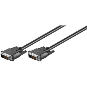 Goobay | DVI-D FullHD cable Dual Link, nickel plated | DVI-D male Dual-Link (24+1 pin) | DVI-D male Dual-Link (24+1 pin) | DVI to DVI | 1.8 m