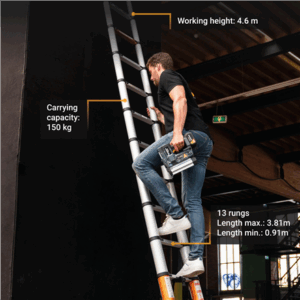 Batavia B.V. | Giraffe AIR Teleskopinės kopėčios 3.81 m - Image 3