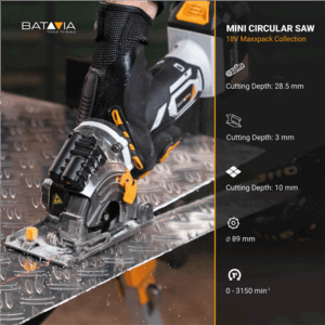 Batavia B.V. | 18V Cordless Mini Circular Saw 89mm, Without Battery and Charger - Image 5