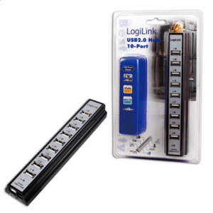 Logilink | USB 2.0 Hub-10 port whit power adapter - Image 4