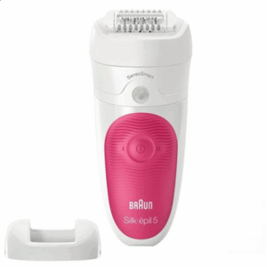 Braun | Epilator | Silk-épil 5 SE5500 | Operating time (max) 30 min | Bulb lifetime (flashes) Not applicable | Number of power levels 1 | Wet & Dry | White/Pink - Image 2
