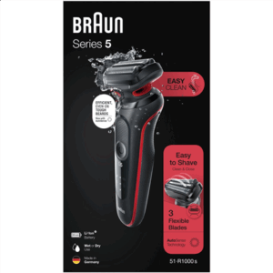 Braun | Shaver | 51-R1000s | Operating time (max) 50 min | Wet & Dry | Black/Red - Image 4