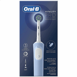 Oral-B | Electric Toothbrush | Vitality Pro | Rechargeable | For adults | Number of brush heads included 1 | Number of teeth brushing modes 3 | Blue - Image 3