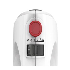 Bosch | Hand Mixer | MFQ22100 CleverMixx | Hand Mixer | 375 W | Number of speeds 4 | Turbo mode | White/Dark Grey - Image 4